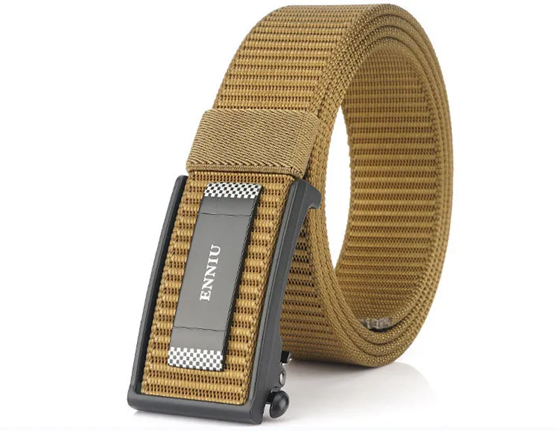 Deepeel 1 шт. 3,4*120 см цинковый автоматический гладкий ремень с пряжкой для молодых студентов комбинезоны военные тренировочные нейлоновые аксессуары для улицы