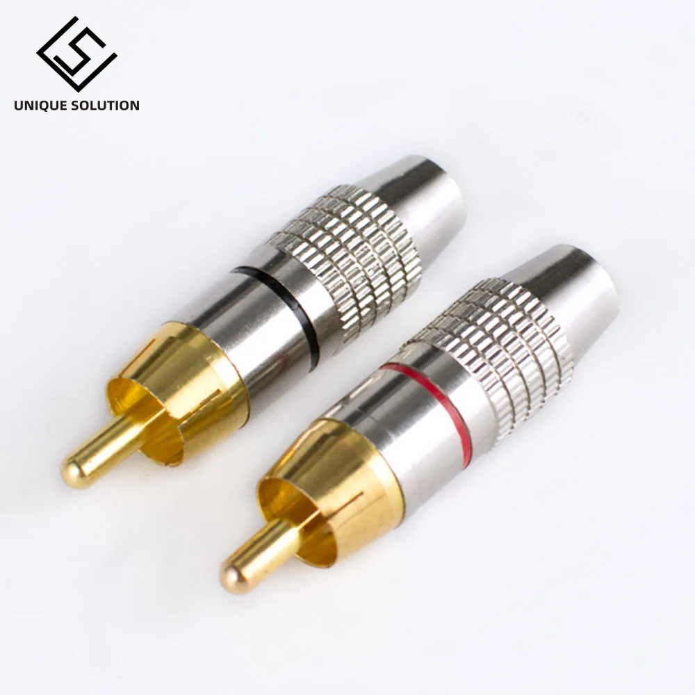 10pcs RCA Soldering Connector Audio Video Plug DIY RCA Speaker Adapter Plug Speaker Terminal Video Locking Cable rca Stecker (3)