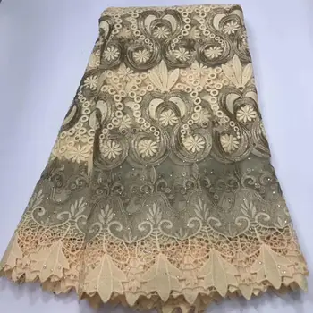 

african Lace fabric High Quality french Lace Fabric For Nigerian Wedding Dress Sewing 5yard Best Selling
