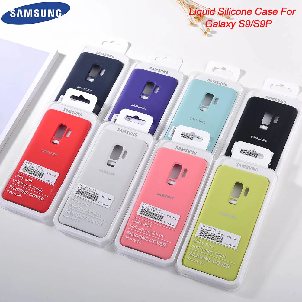 

Original Liquid Silicone Case Soft-Touch Silky Finish Protective Cover For Samsung Galaxy S9/S9 Plus With Box