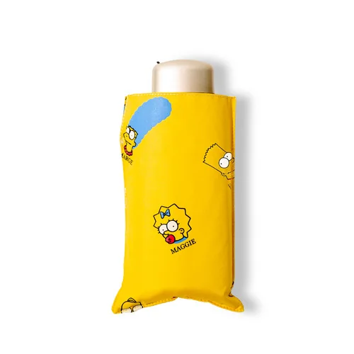 Милый мультяшный ветрозащитный женский зонт, желтый складной автоматический зонтик, Женский Дождливый Солнечный зонтик - Цвет: FIve-folding Umbrel
