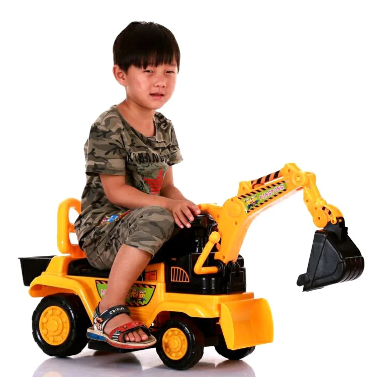

Children Excavator Engineering Vehicle Old Excavator Children Take Scooter Electric Toy Car Baby Walker