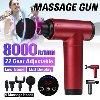 

22-Gears LCD Display Muscle Massager Gun Deep Muscle Therapy Slimming Shaping Muscle Pain Relief Relaxation 8000R/MIN