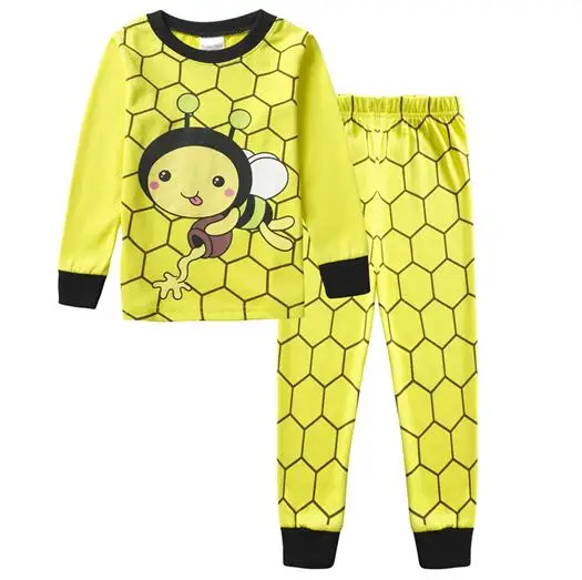 Новые детские пижамные комплекты для девочек пижамы принцессы Детская Пижама infantil одежда для сна Домашняя одежда детская пижама из хлопка с героями мультфильмов 2-7Y - Цвет: Шампанское
