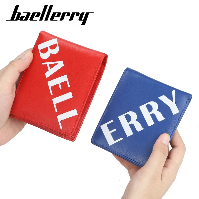 Baellerry роскошный бренд мужской короткий кошелек повседневный мужской кошелек из искусственной кожи стандартный держатель для карт качественный кошелек