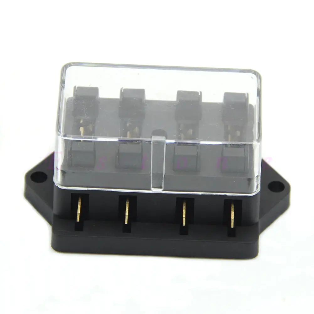 FUSE HOLDER BOX 4 WAY CAR VEHICLE CIRCUIT AUTOMOTIVE  FUSE BOX BLOCK