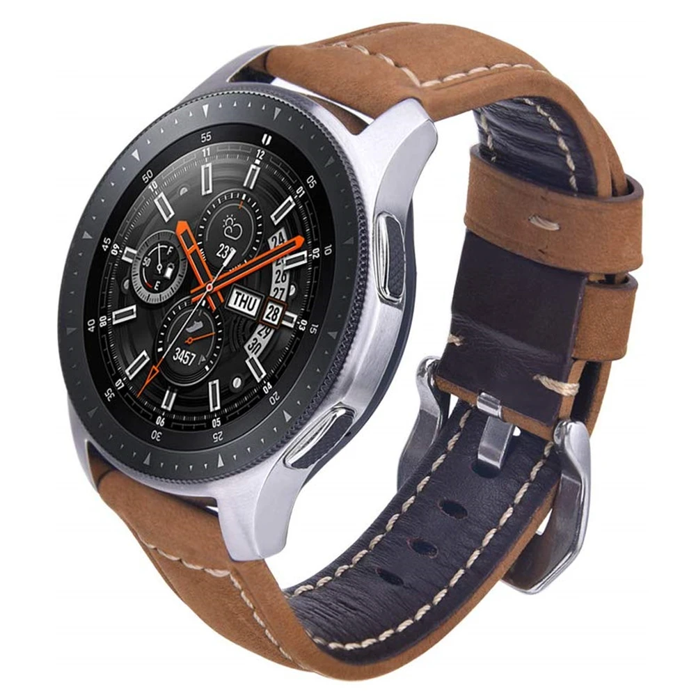 Для samsung galaxy watch active 2 40 мм 44 мм ремешок 20 мм 22 мм кожаный ремешок correa для gear s3/galaxy watch 46 мм браслет