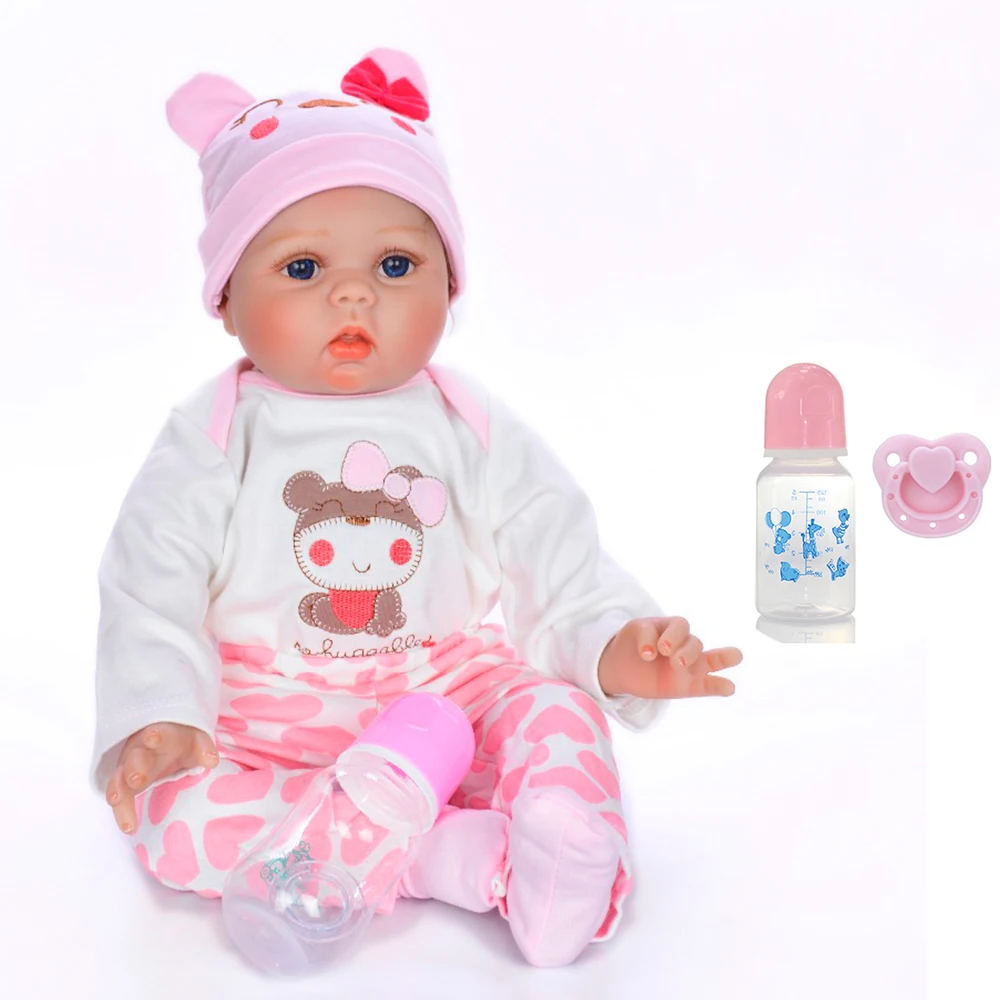 55 см мягкий силиконовый для новорожденных куклы Reborn 22 дюймов реалистичные настоящие куклы Bebes reborn для детей подарок на день рождения