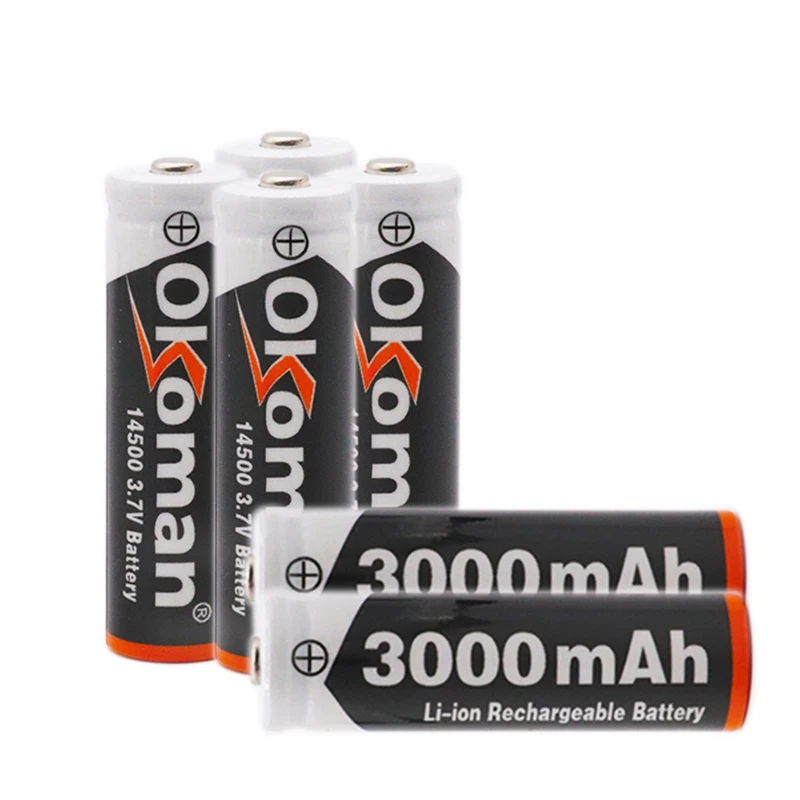 2~ 10 шт новые оригинальные AA 14500 3000mAh 3,7 V литий-ионные аккумуляторы и светодиодный фонарик