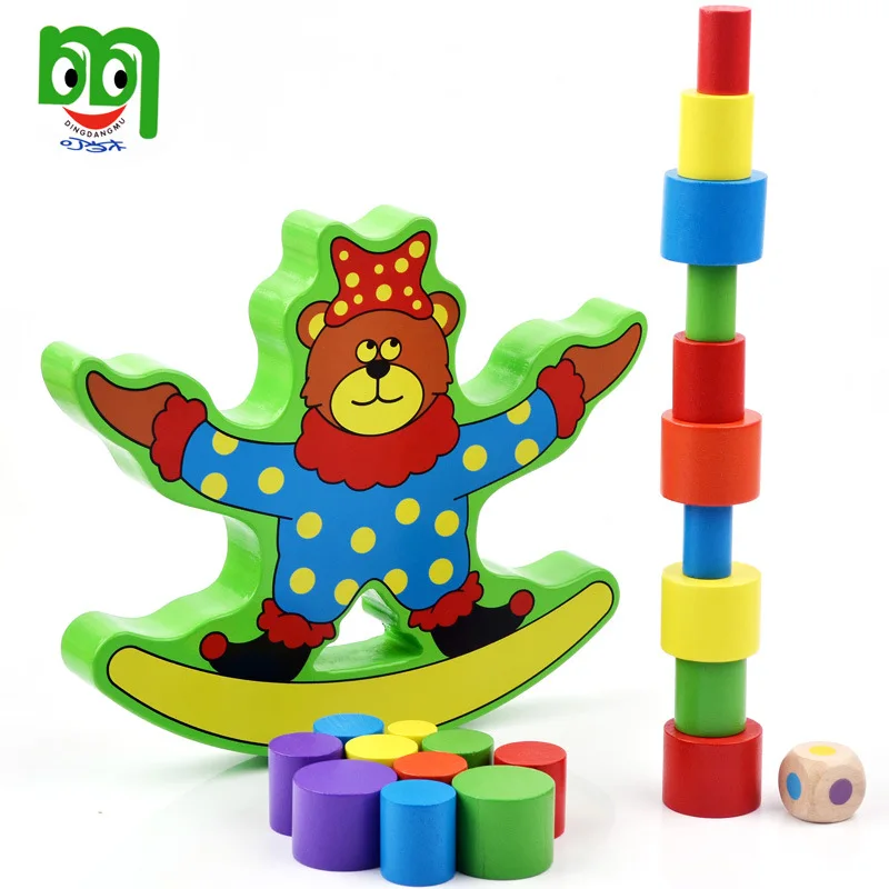 

Bear Balance Wooden Balance Scale Children Weighing Balance Game Montessori Teaching Aids 2-3-Year-Old Early Childhood Education