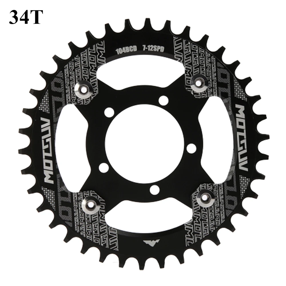 Rueda dentada de cadena 104BCD, suministro de acero inoxidable, 32T/34T/36T/38T para Motor de accionamiento medio Bafang, 1 ud. ► Foto 3/6