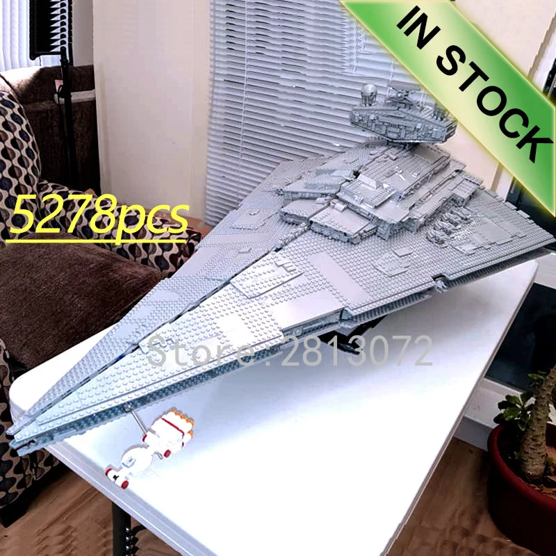 

In Stock 75252 The Imperial Destroyer Star Movie Wars Series UCS 5278PCS Model Building Blocks Toys Compatible 81098 05027