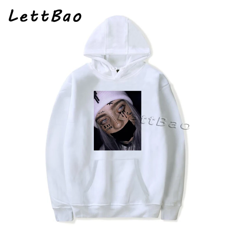 22 Billie Eilish толстовки Готическая уличная толстовка женская Bluzy Damskie Корейская толстовка Harajuku негабаритная Женская одежда в стиле хип-хоп - Цвет: 22