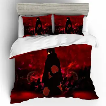 

Anime Bedding Set Naruto Uzumaki Printed King Queen Duvet Cover Pillowcase Comforter Cover Bedclothes Bed Linens Sheet Eye