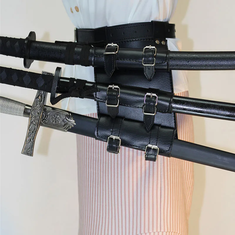 Medieval Sword Belt Waist Sheath Scabbard Frog Holder Adult Men Larp Knight Battle Weapon Costume Rapier Ring Belt Strap Holster