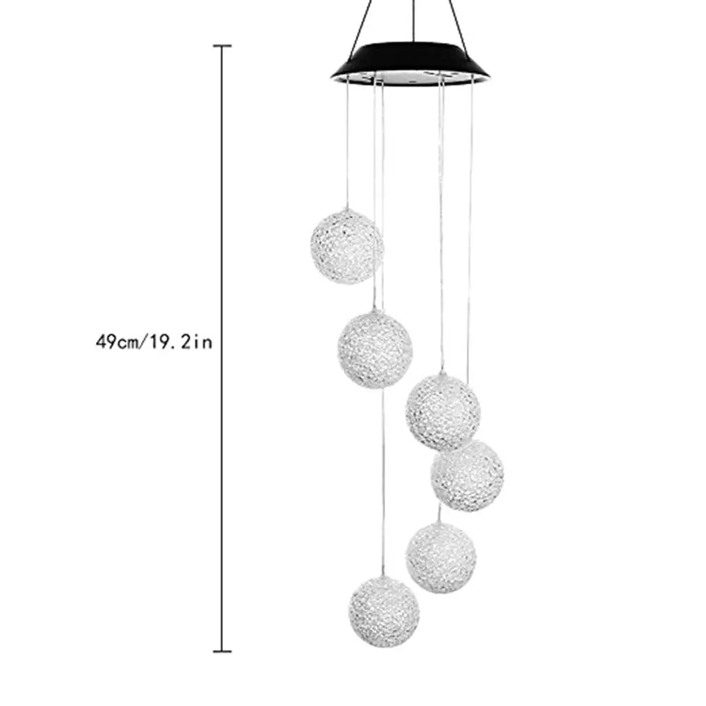 LED Solar Hummingbird Wind Chime Light Colorful Changing Moon Stars Chime Light Home Garden Hanging Lamp Room Decoration Lamp