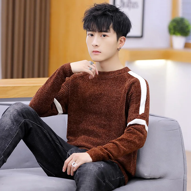 Men Winter Sweater Coat Fashion for 2019 Slim Mens Sweaters Students O-neck Sweater Men Pullovers Casual