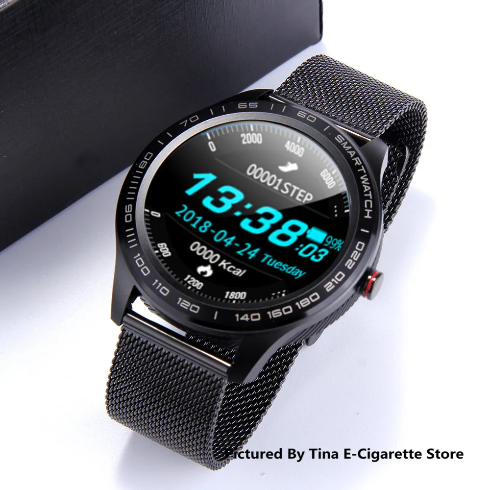L9 ЭКГ Смарт часы для мужчин Полный Круглый мультисенсорный Smartwatch IP68 спортивные часы для мужчин Bluetooth напоминание/Музыка