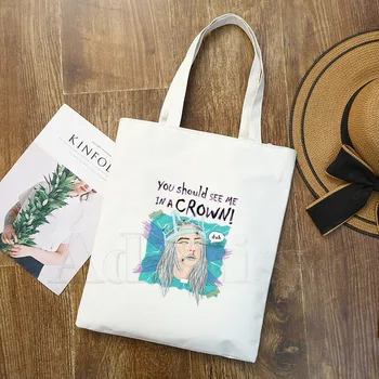 

Billie Eilish New Female Handbags Hot Selling Fashion Handbag Canvas Bag Tote Ladies Casual Shoulder Bag Reusable Shopping Bags