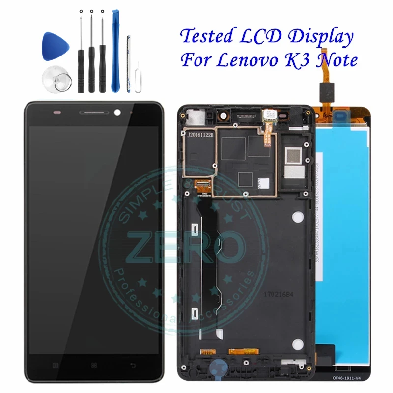 Оригинальный ЖК-дисплей с рамкой для Lenovo K3 Note сенсорный экран A7000 Plus дигитайзер
