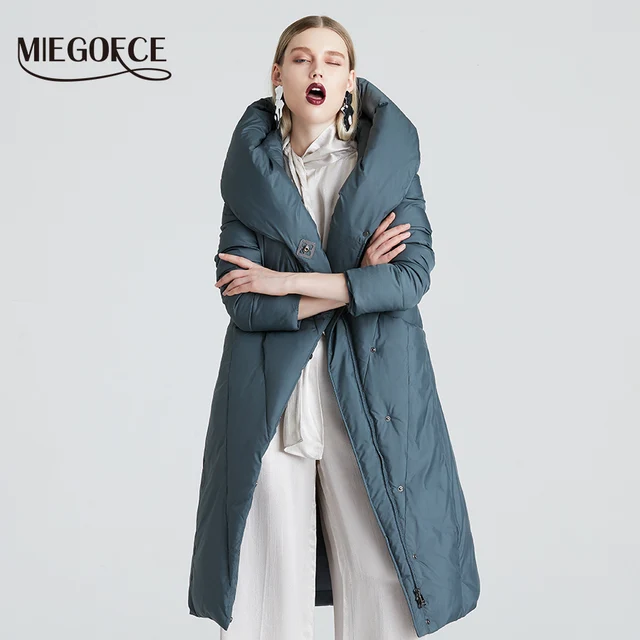 US $38.40 MIEGOFCE 2019 Winter Long Model Women's Jacket Coat Warm Fashion Women Parkas High-Quality Bio-Down