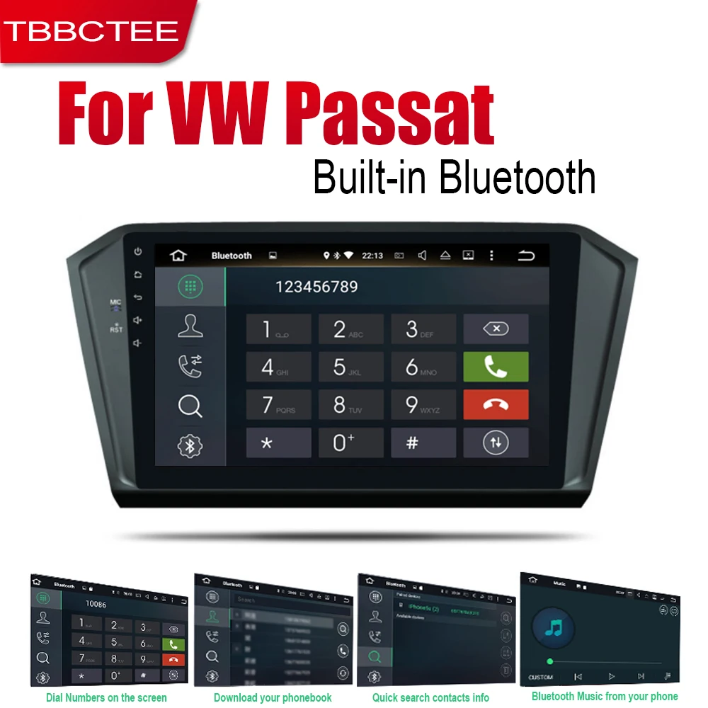 TBBCTEE Android 2 Din Авто радио для Volkswagen VW Passat~ автомобильный мультимедийный плеер gps навигационная система Радио стерео