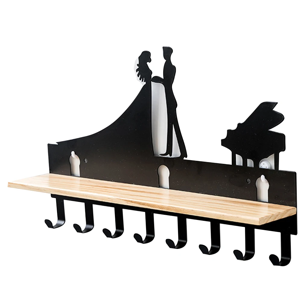 

Storage Rack Bathroom Keys Clothes Cartoon Shape Wall Mounted Office Punch Free Decorative Bedroom Multiple Hooks Hallway