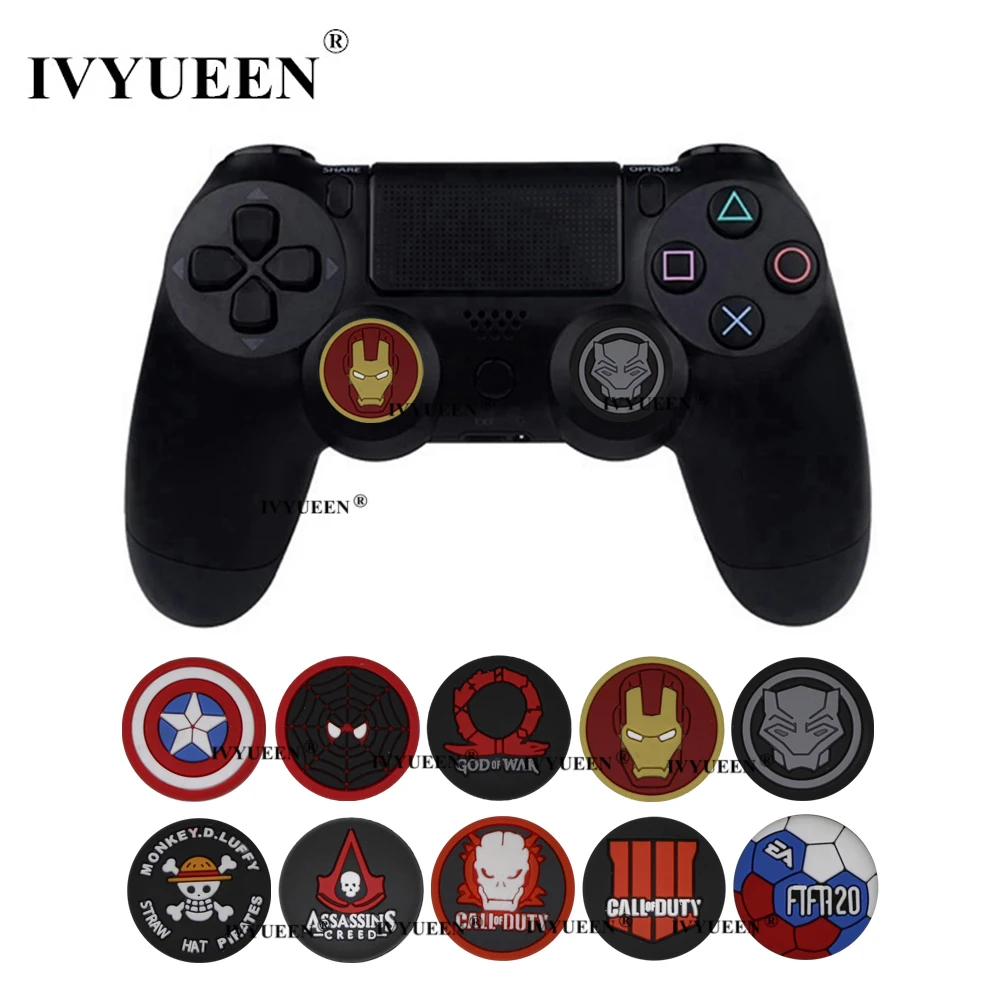 IVYUEEN 2 шт. колпачки для джойстика Playstation 4 PS4 Pro Тонкий чехол контроллера XBox 360 One X S