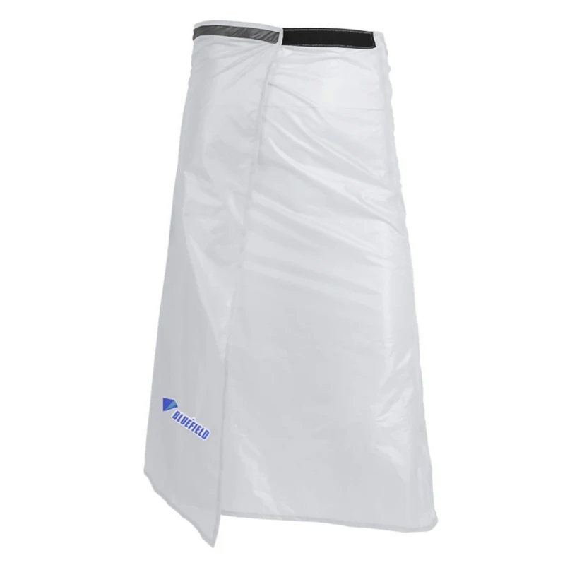 Легкий 15D силиконовое покрытие дождевая передача дождевая одежда длинная дождевая килт Водонепроницаемая юбка брюки для походов на природе кемпинга - Цвет: Белый