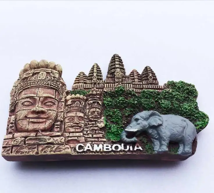 Smiling elephants at Angkor Wat Cambodia Fridge Magnets Souvenirs | Дом и сад