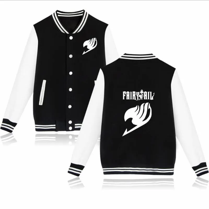 Аниме Феи хвост Нацу бейсбольная куртка Мужские куртки Slim Fit Пальто Осень Зима хип хоп куртка в уличном стиле плюс размер