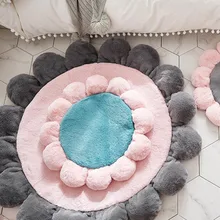 Мягкий ковер с цветочным рисунком, круглый коврик для ползания, одеяло для детей, декор для детской комнаты, толстый коврик для сидения, аксессуары для дома HM0117