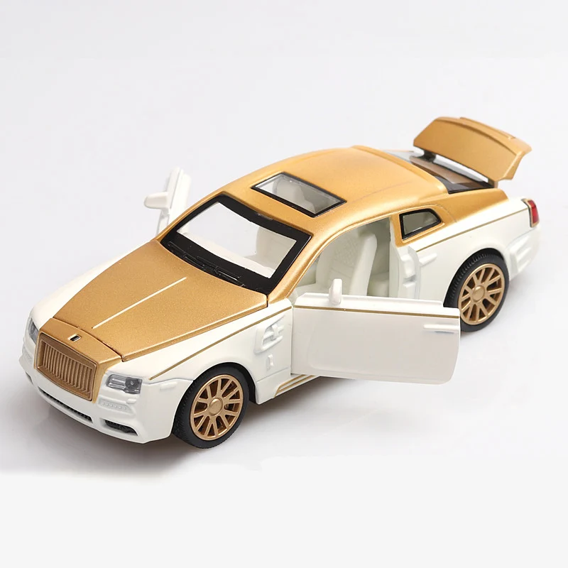 1:32 Масштаб моделирование Phantom модель автомобиля литой автомобиль игрушки горячий сплав авто с откатными колесами звук и свет игрушки для мальчика - Цвет: Phantom yellow