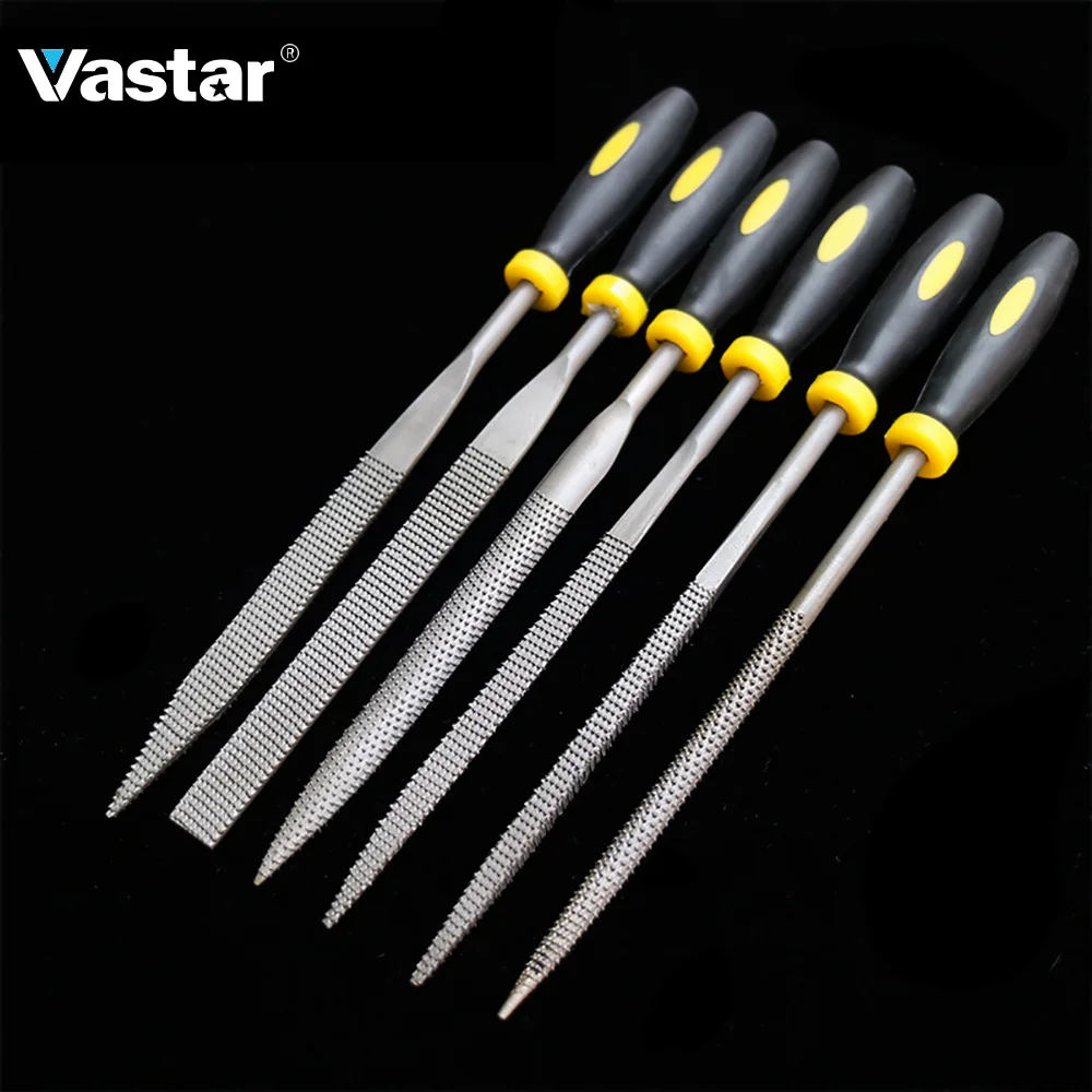 

Vastar 6x 140mm Mini Metal Rasp Needle Files Set Wood Carving Tools for Steel Rasp Needle Filing Woodworking Hand File Tool