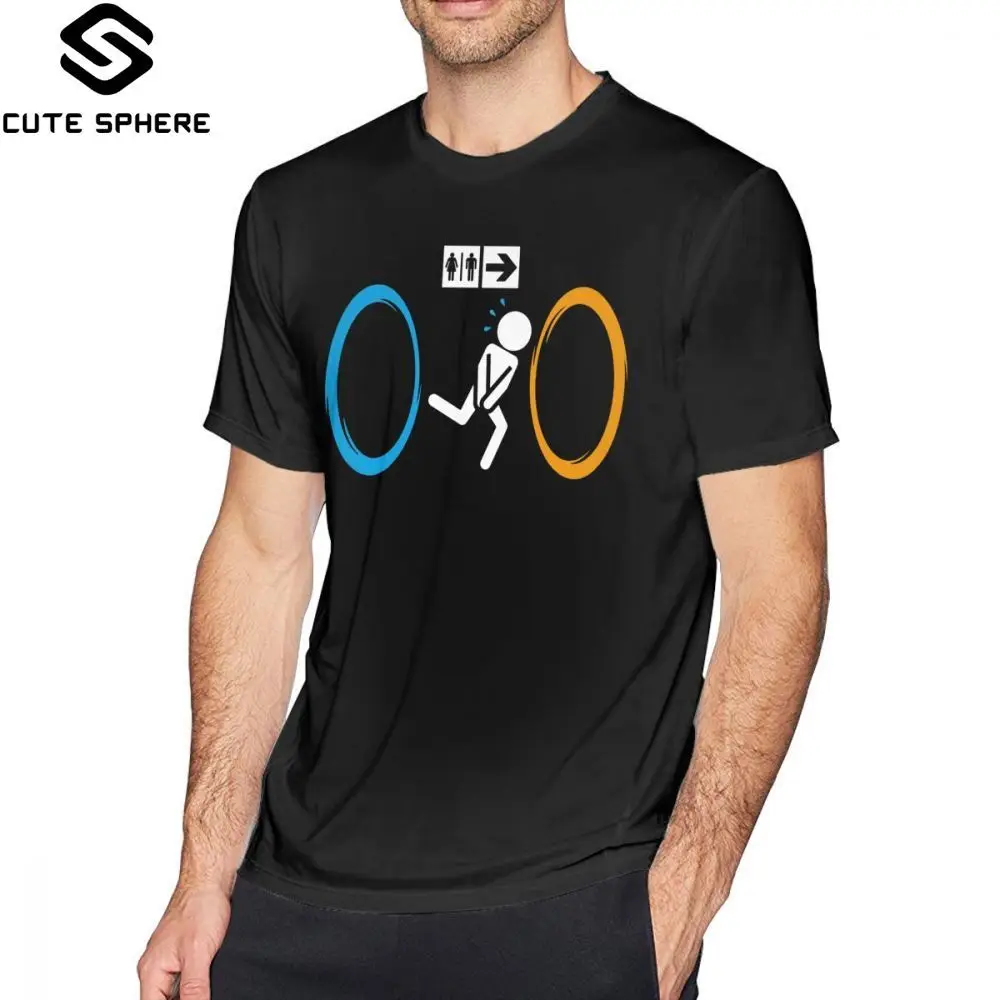 

Half Life T Shirt Portal Toilet T-Shirt Oversize Printed Tee Shirt 100 Percent Cotton Short-Sleeve Beach Men Cute Tshirt