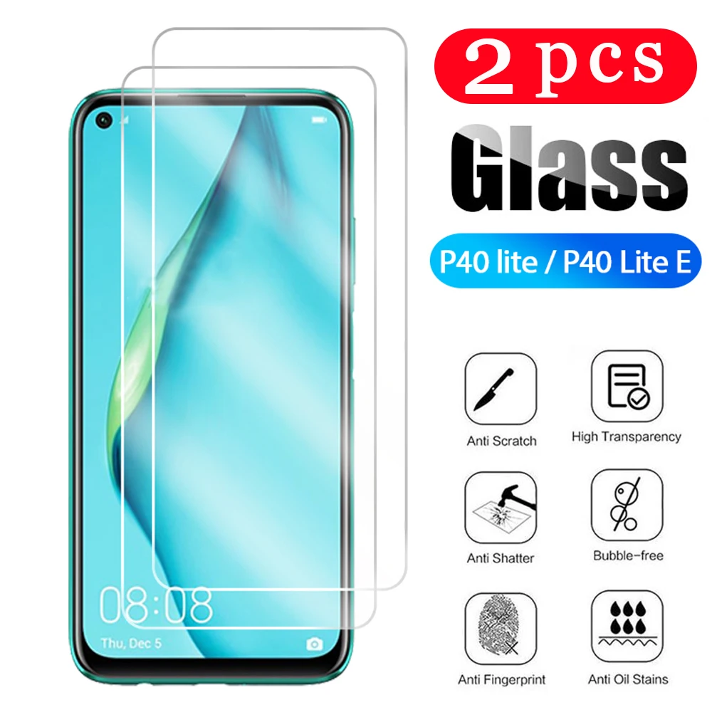 2Pcs 9H Vetro Per Huawei P40 Pro Plus P40 Lite E P30 P20 Pro Temperato Di Vetro Dello Schermo Del Telefono Protector Pellicola Protettiva Smartphone