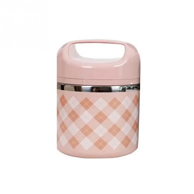 Pink 630ml Портативный термоконтейнер для ланча из нержавеющей стали для офиса, Герметичный Термос, контейнер для еды - Цвет: Pink 630ml