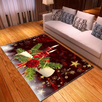 

Living Room Carpet Merry Christmas Bedroom Decorative Large Rug Home Anti-Slip Mat in the Hallway Children Bedside Floor Carpet