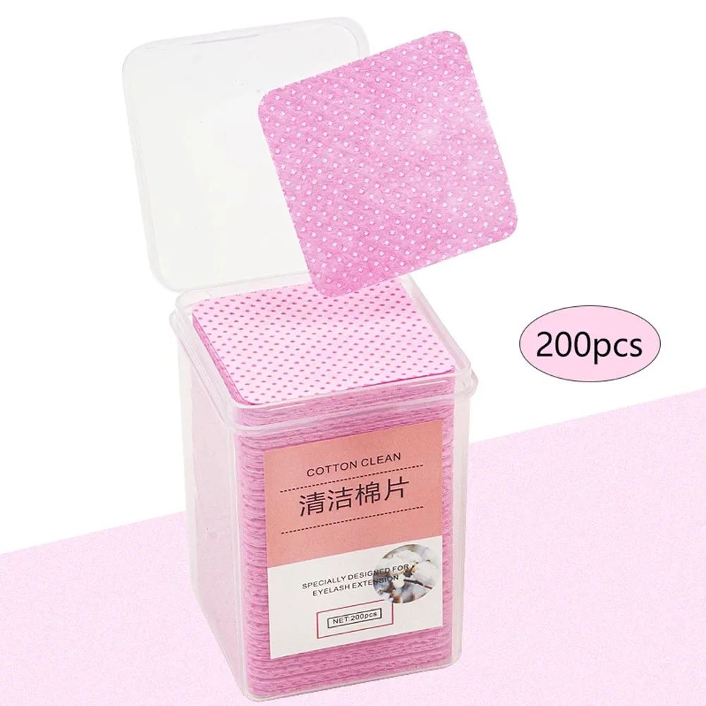 

200pcs Lint-Free Nail Polish Remover Cotton Wipes UV Gel Tips Remover Cleaner Paper Pad Nails Polish Art Cleaning Manicure NEW