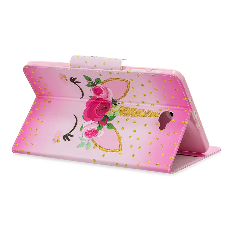 Wekays For Samsung Tab A6 10.1 Cartoon Unicorn Leather Case For Samsung Galaxy Tab A6 A 6 2016 10.1 T585 T580 T580N Cover Cases