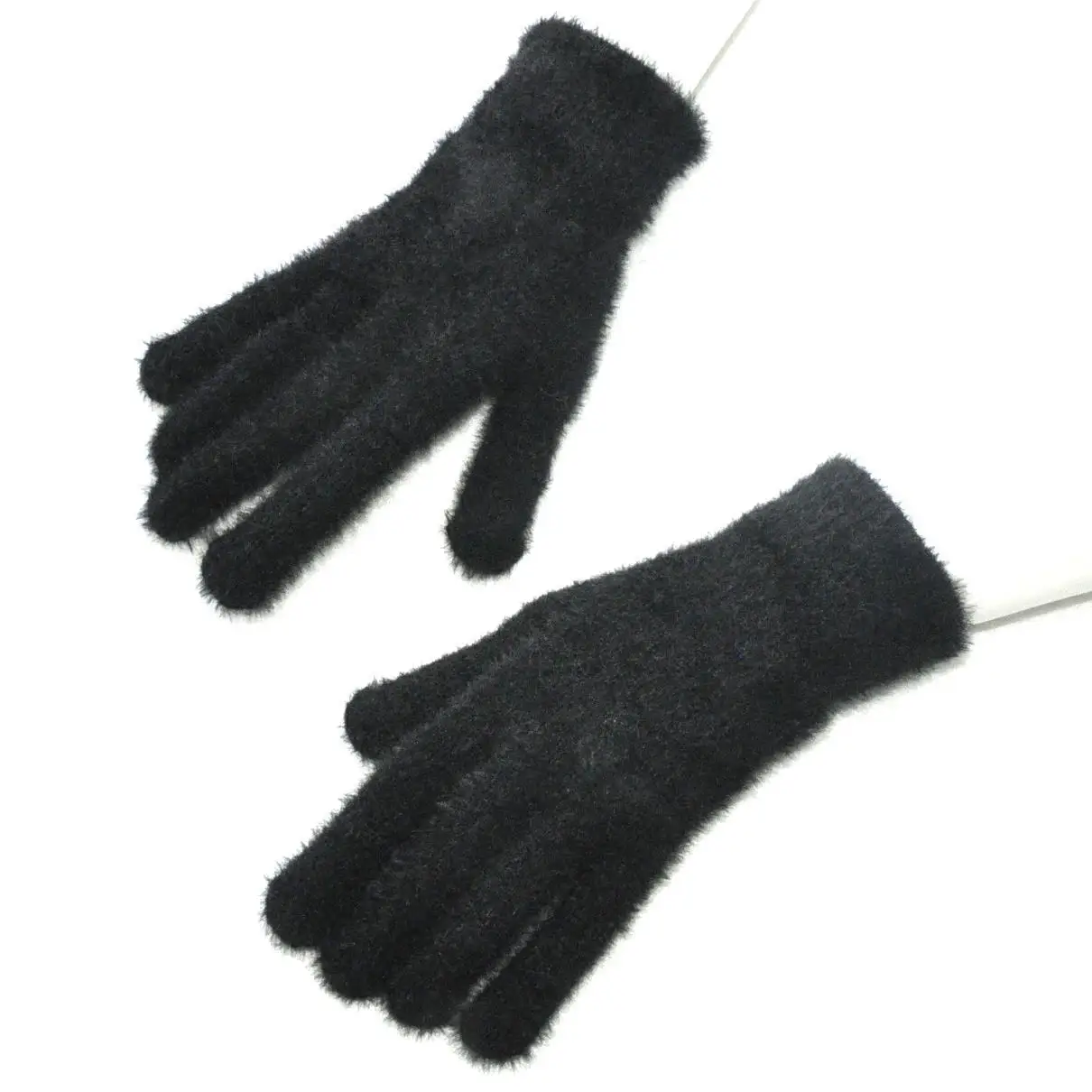 Imitate Mink Wool Knitting Glove Male Ma'am Winter Cycling Keep Warm Thickening Increase Down Gloves Quality Fingers Gaunlets