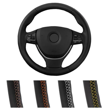 

Leather Steering Wheel Wrap Custom Made Original Steering Cover For BMW F10 2014 520i 528i 2013 2014 730Li 740Li 750Li