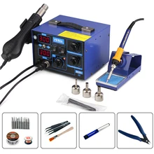 YIHUA 862D+ постоянная температура Антистатическая паяльная станция паяльник для ремонта телефона пистолет горячего воздуха Сварка Распайка Тайвань