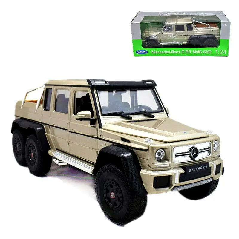 Welly 1:24 Benz G63 AMG 6X6 литая под давлением модель автомобиля в коробке - Цвет: Золотой