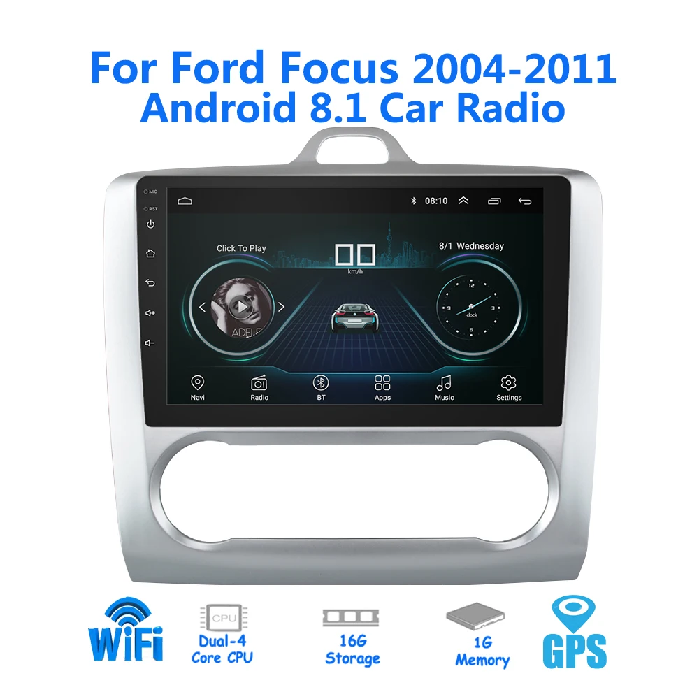 Автомагнитола 9 дюймов 2din Android 8 1 для Ford Focus 2005 2011|Мультимедиаплеер авто| |
