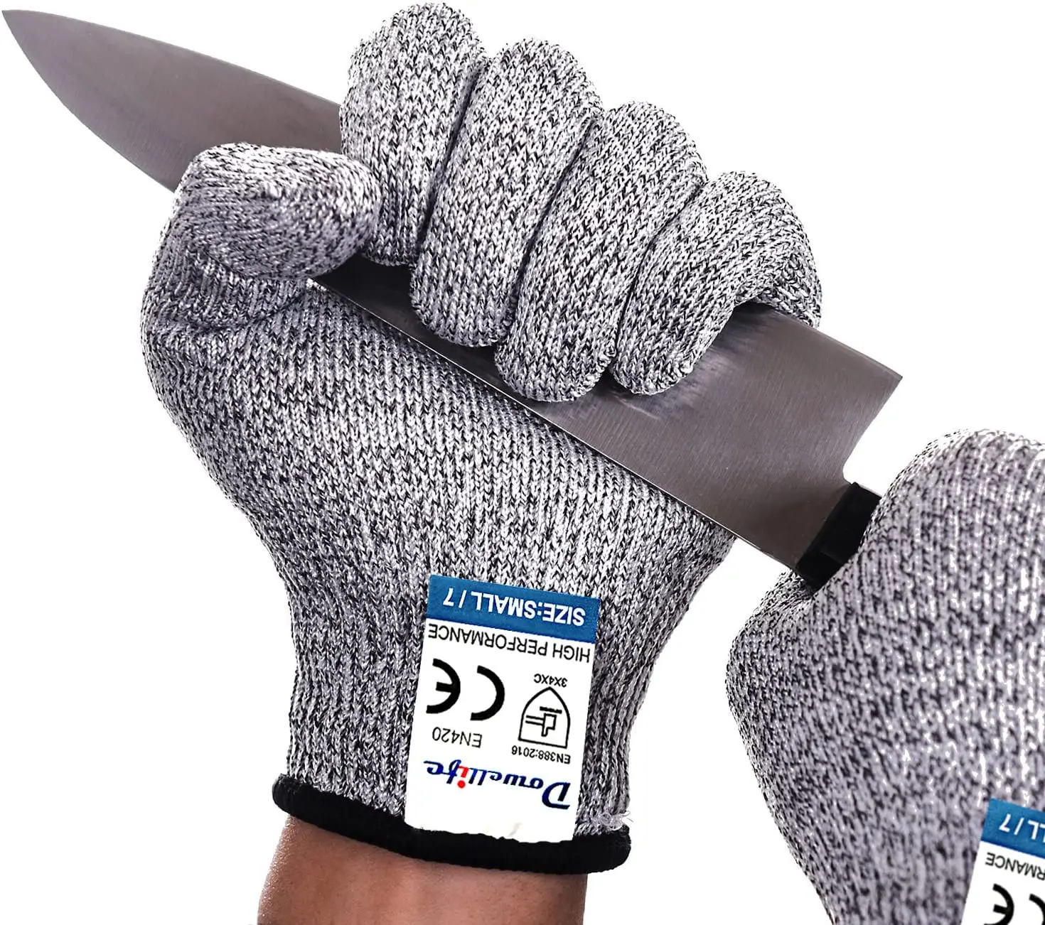 

Cut Proof Gloves Level 5 Cut Resistant Work Gloves Non-slip Gardening Woodworking Oyster