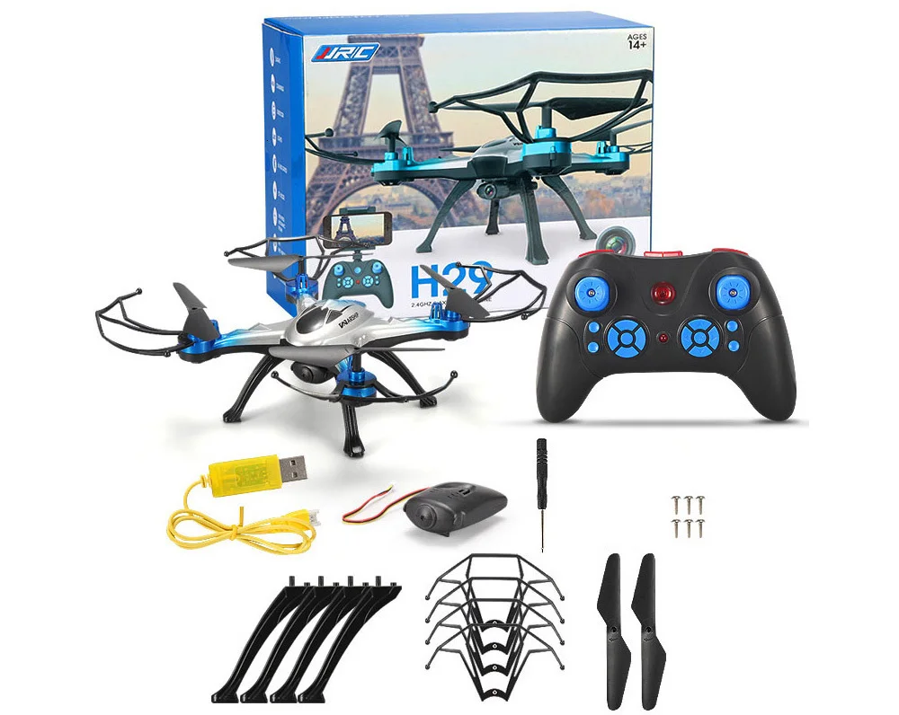 JJRC H29C Квадрокоптер 2,4 ГГц 4 CH 6-axis Gyro 2.0MP CAM четырехвинтовой вертолет с светильник автоматический возврат одним нажатием кнопки Дрон игрушки