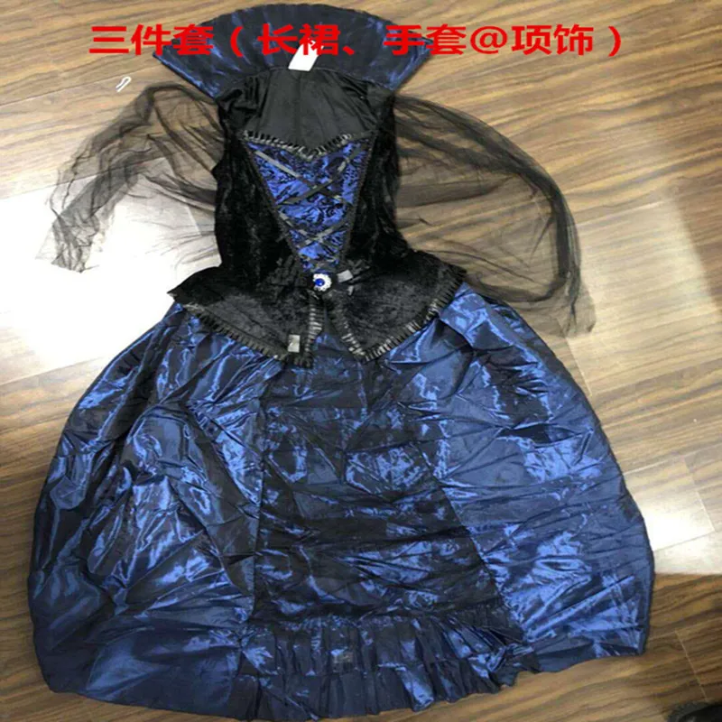 

New Style Halloween Party Party Costume Bluelover Palace Installed Queen Count Formal Dress Vampire Service