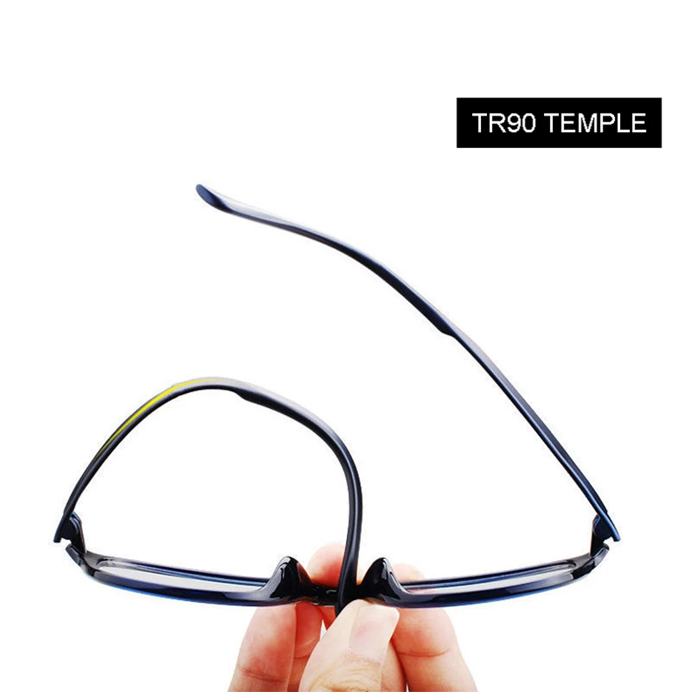 IENJOY Blue Light Glasses Square Reading Glasses TR Reading Glasses Men Blue Light Reader Antifatigue Computer Eyewear 1.0-4.0