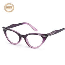 Новые модные очки для чтения «кошачий глаз» с бриллиантами ультра светильник очки для чтения женские очки для дальнозоркости